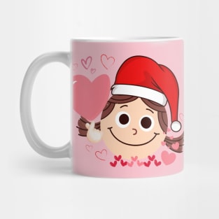 Cute Christmas girl cartoon Mug